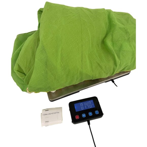 Vintage 1960s Womens Maxi Dress Small Lime Green Smocked A-Line Cottagecore NWT - Picture 9 of 9